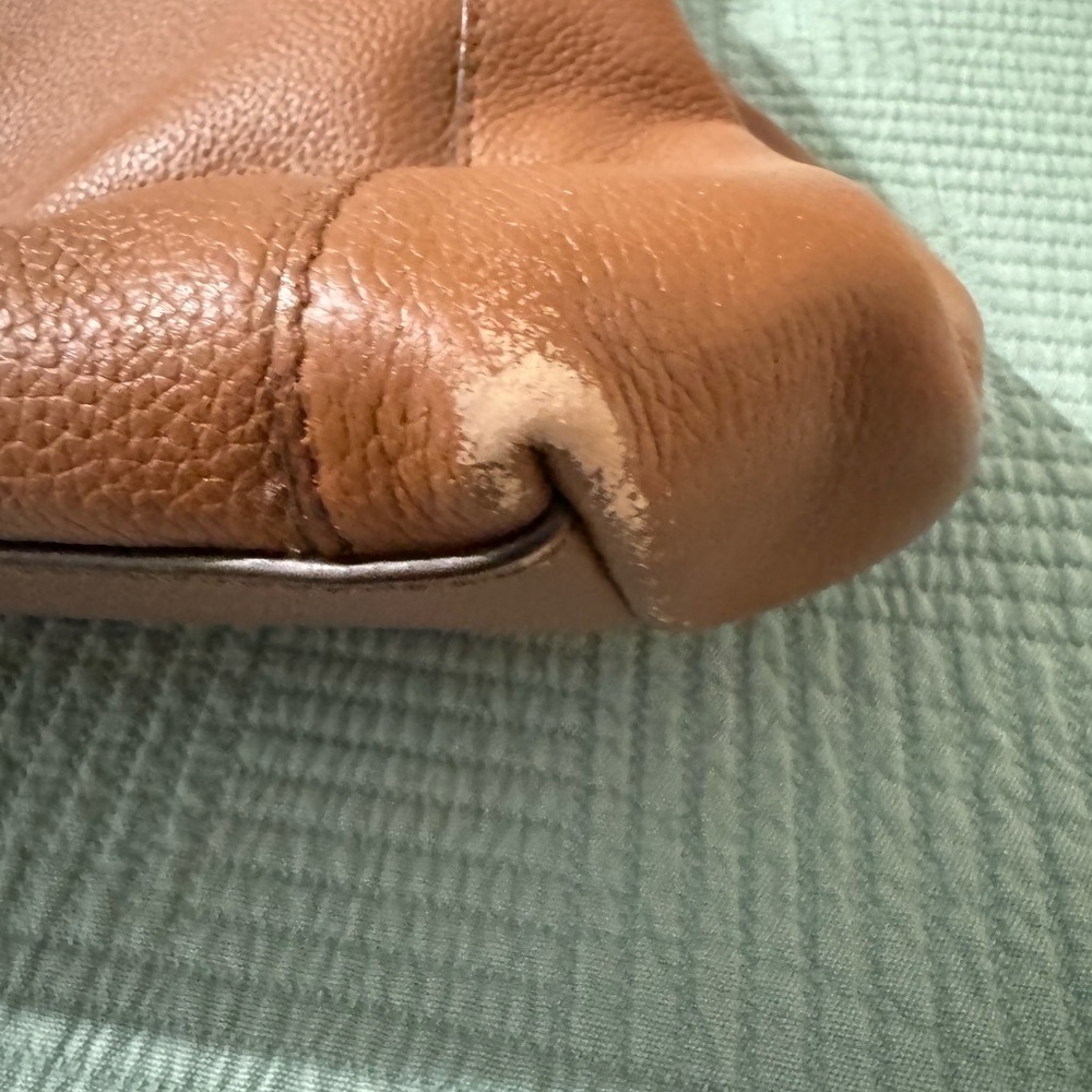 Coach Pebble Leather Edie Shoulder Bag, Tan - Picture 11 of 11